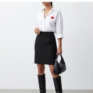Isaac Mizrahi Black A-Line Knee-Length Skirt 8